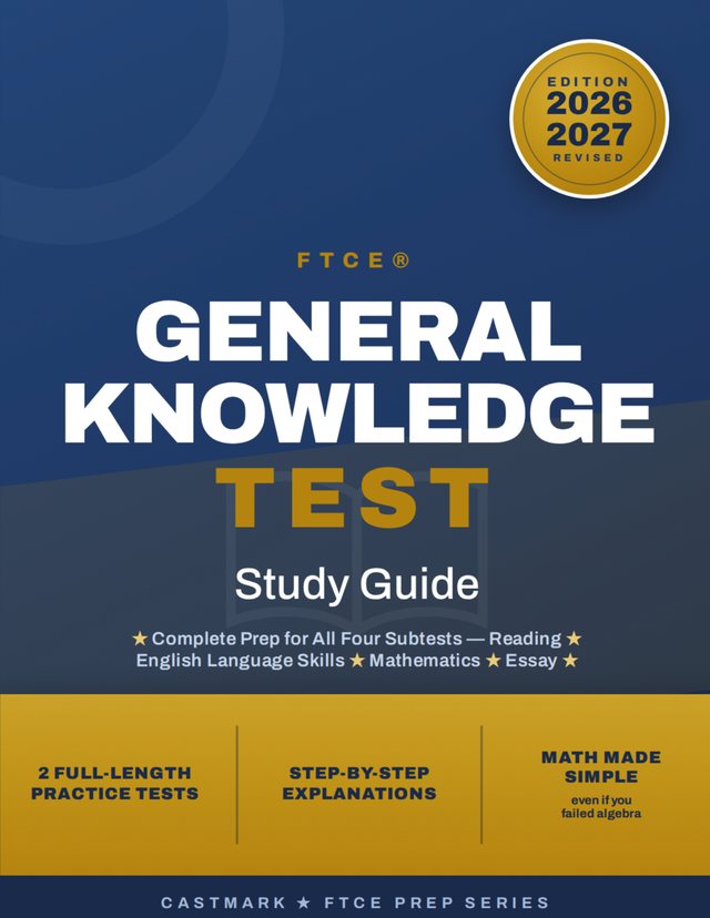 Cover of FTCE General Knowledge Test Study Guide 2026-2027